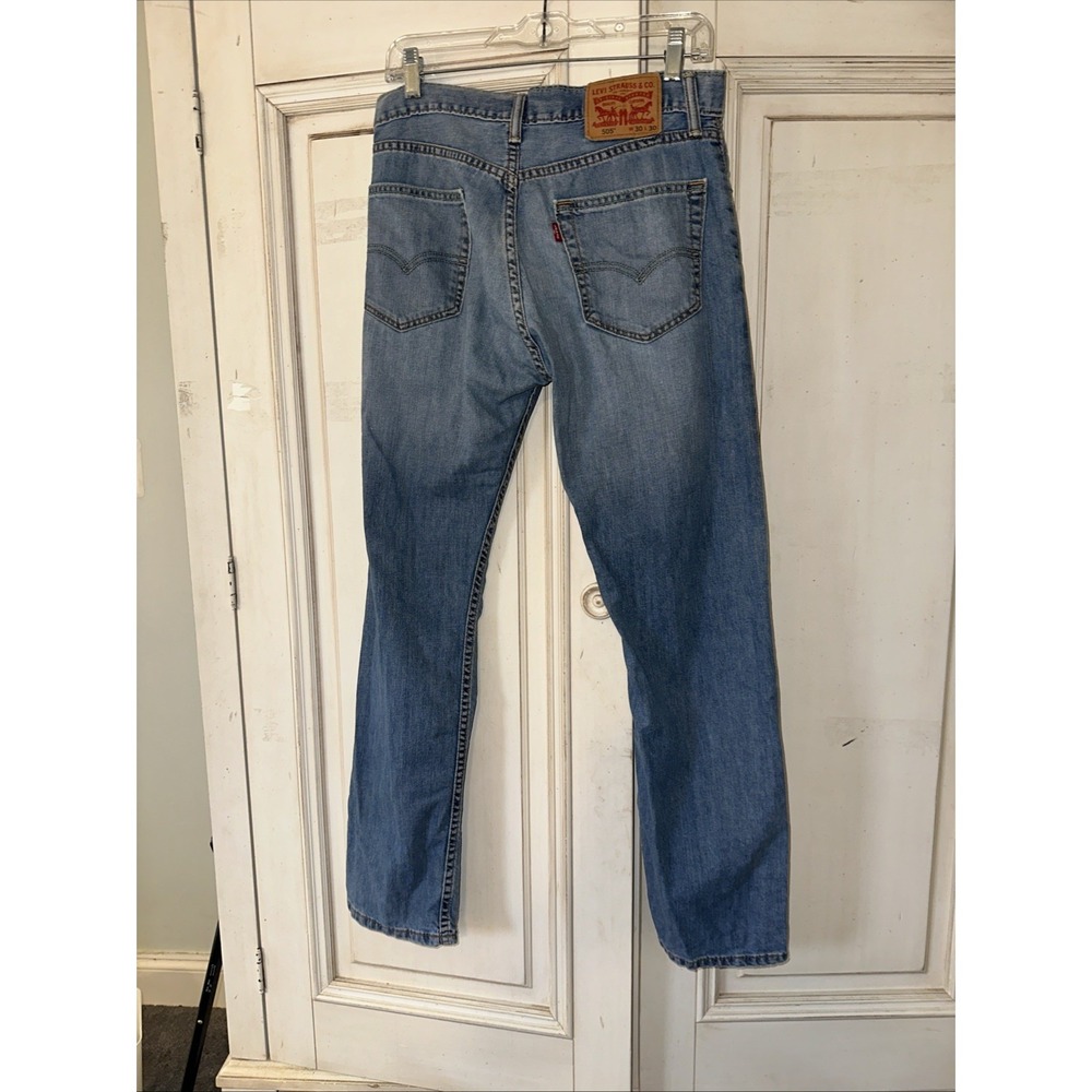 Levis 505 Jeans Mens 30 x 30 Blue 100% Cotton Straight Leg